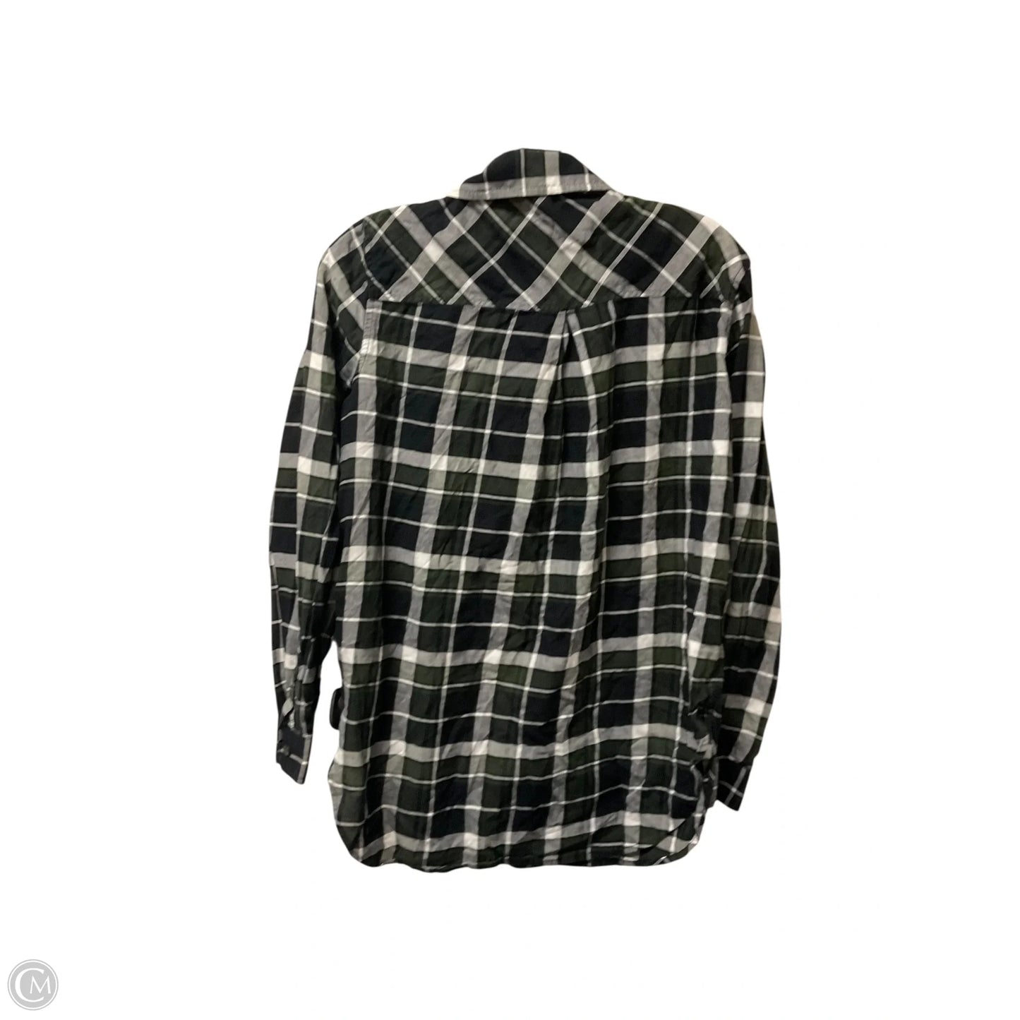 Top Long Sleeve By Athleta In Plaid Pattern, Size: S