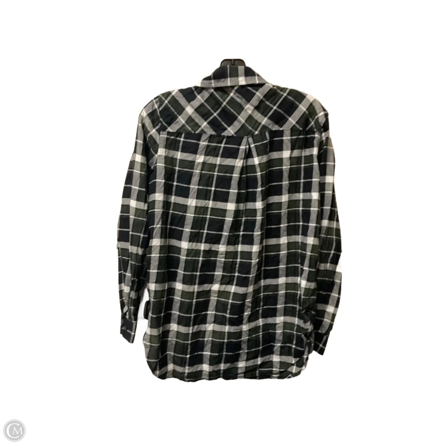 Top Long Sleeve By Athleta In Plaid Pattern, Size: S