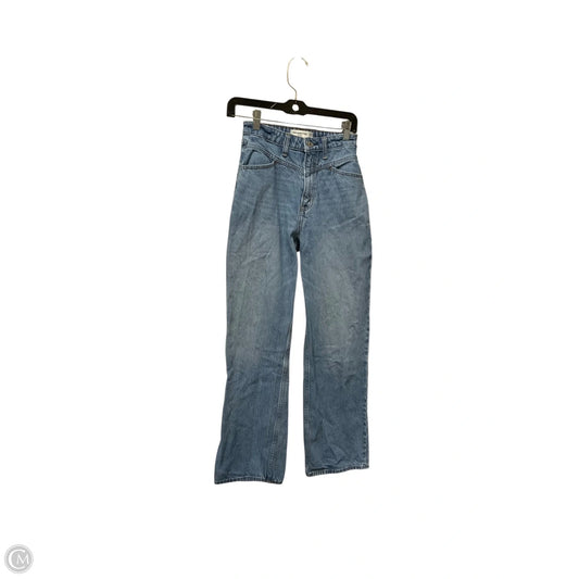 Jeans Straight By Abercrombie And Fitch In Blue Denim, Size: 0