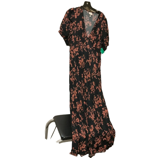 Dress Casual Maxi By A New Day In Black & Pink, Size: L