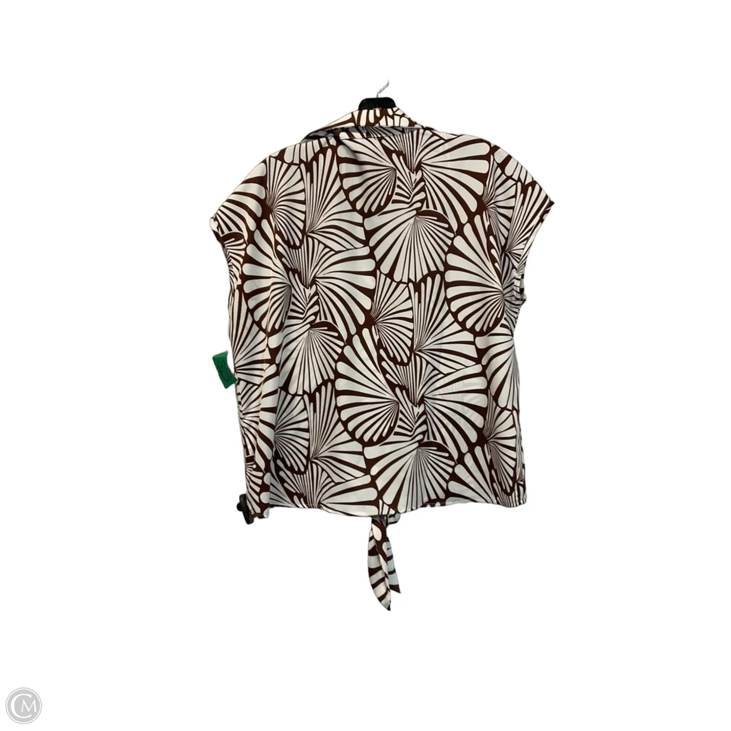 Top Short Sleeve By Rachel Zoe In Brown & White, Size: M