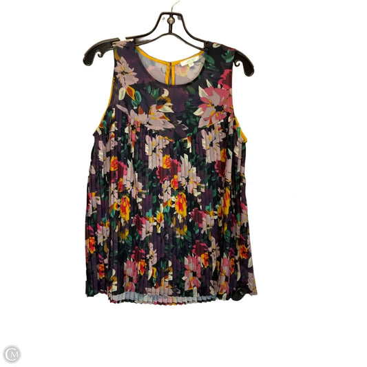 Top Sleeveless By Jade In Floral Print, Size: M