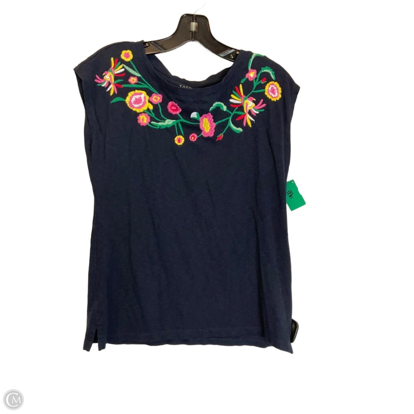 Top Short Sleeve By Talbots In Navy, Size: Xs