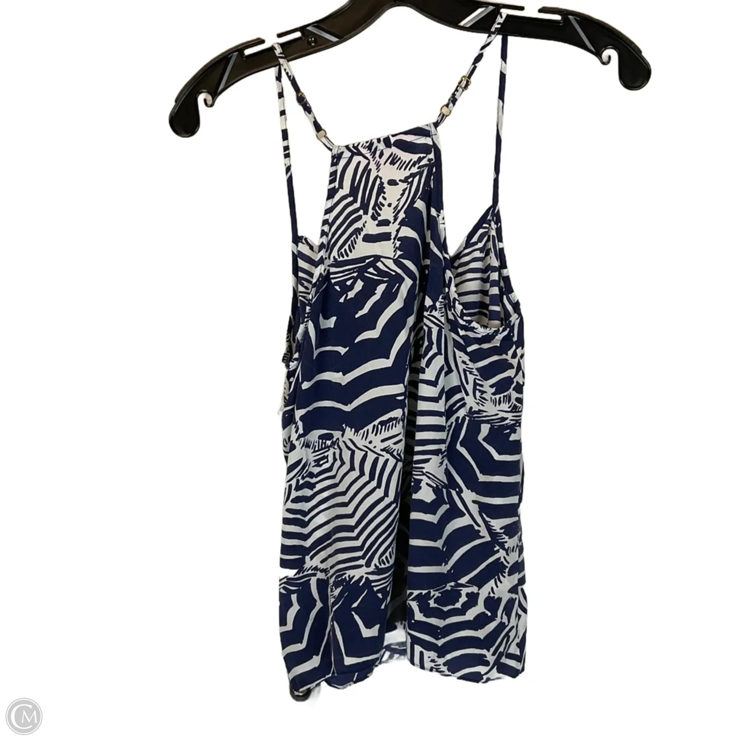 Top Sleeveless Designer By Lilly Pulitzer In Blue & White, Size: Xs