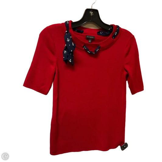 Top Short Sleeve By Talbots In Red, Size: Xs
