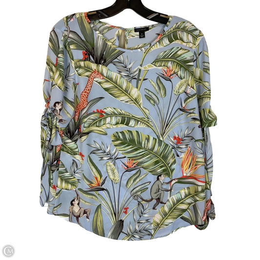 Top Short Sleeve By Ann Taylor In Blue & Green, Size: Xs