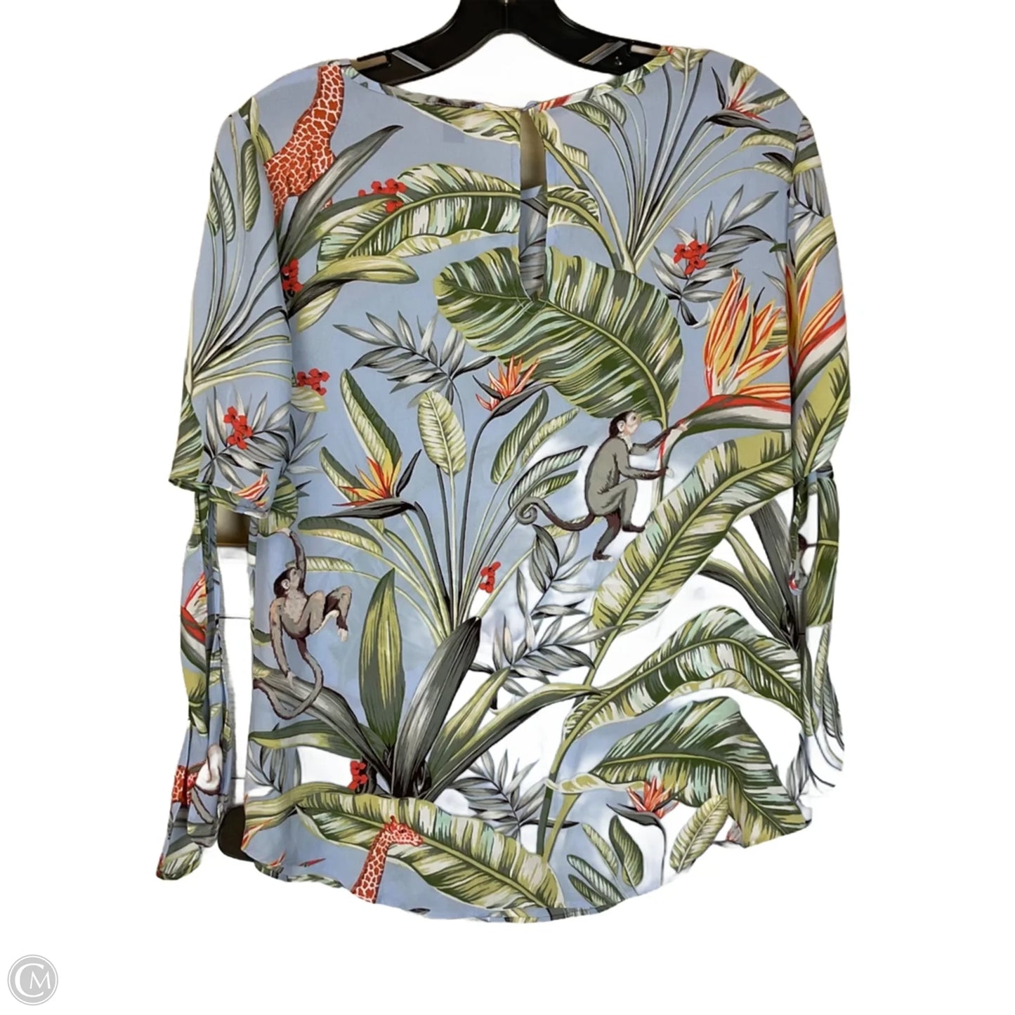 Top Short Sleeve By Ann Taylor In Blue & Green, Size: Xs