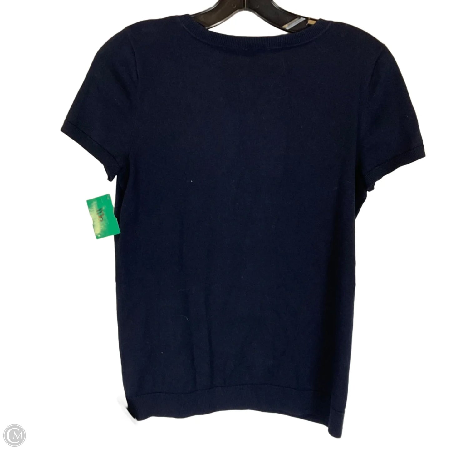 Top Short Sleeve By Talbots In Navy, Size: S