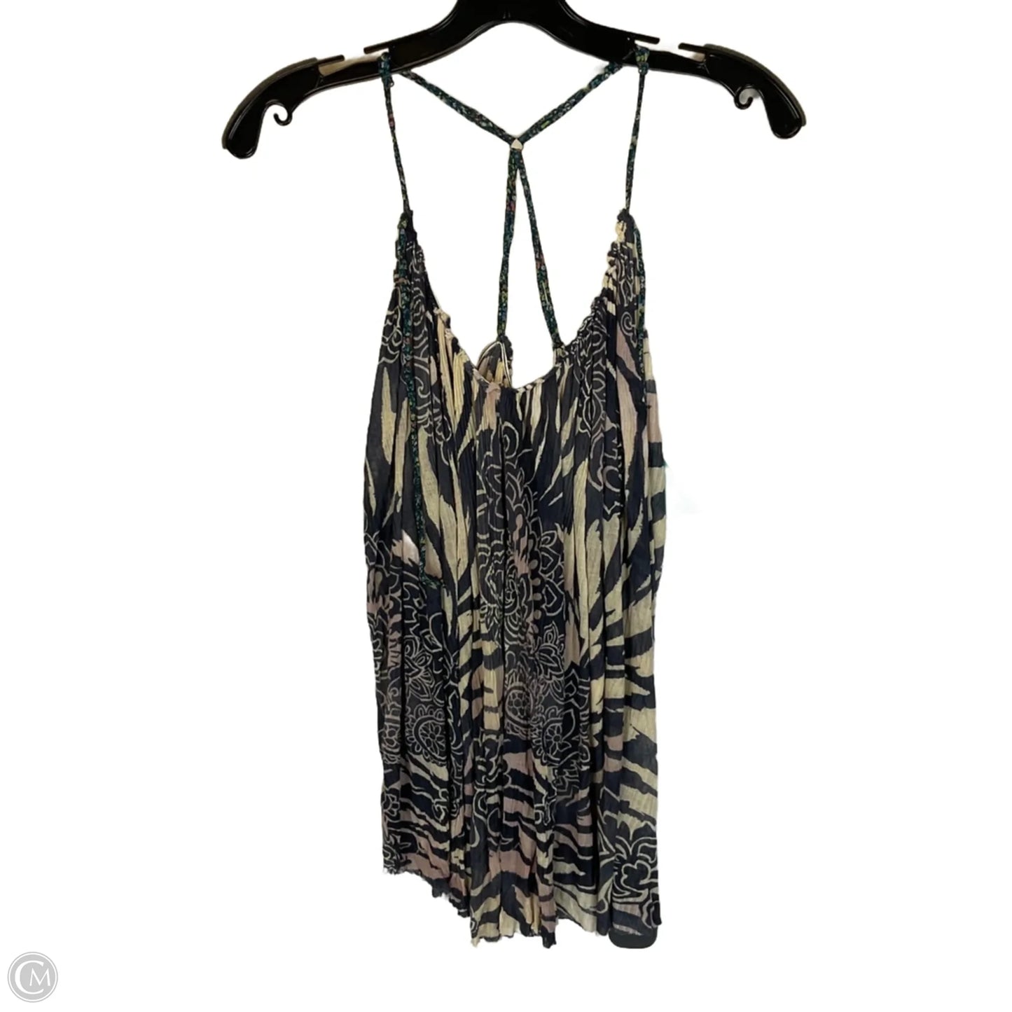 Top Sleeveless By Free People In Cream & Grey, Size: M
