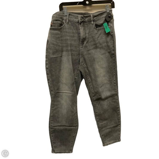 Jeans Skinny By Judy Blue In Grey Denim, Size: 14