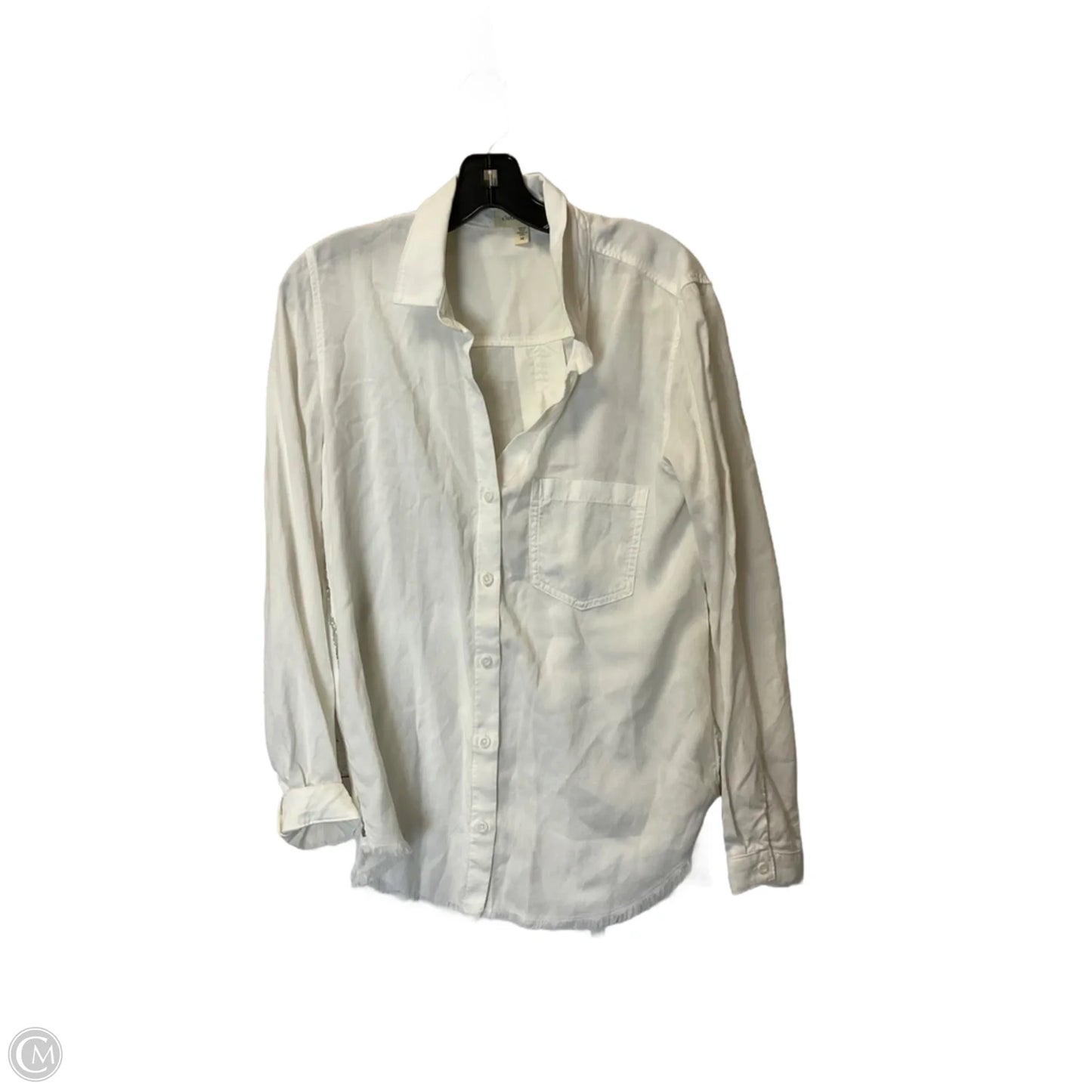 Top Long Sleeve Basic By Cloth & Stone In White, Size: M