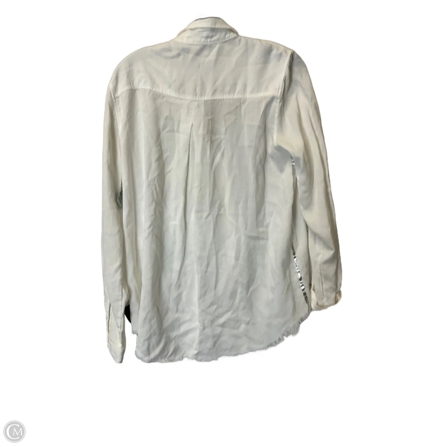 Top Long Sleeve Basic By Cloth & Stone In White, Size: M