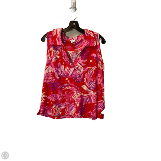 Top Sleeveless By Sigrid Olsen In Pink & Red, Size: M