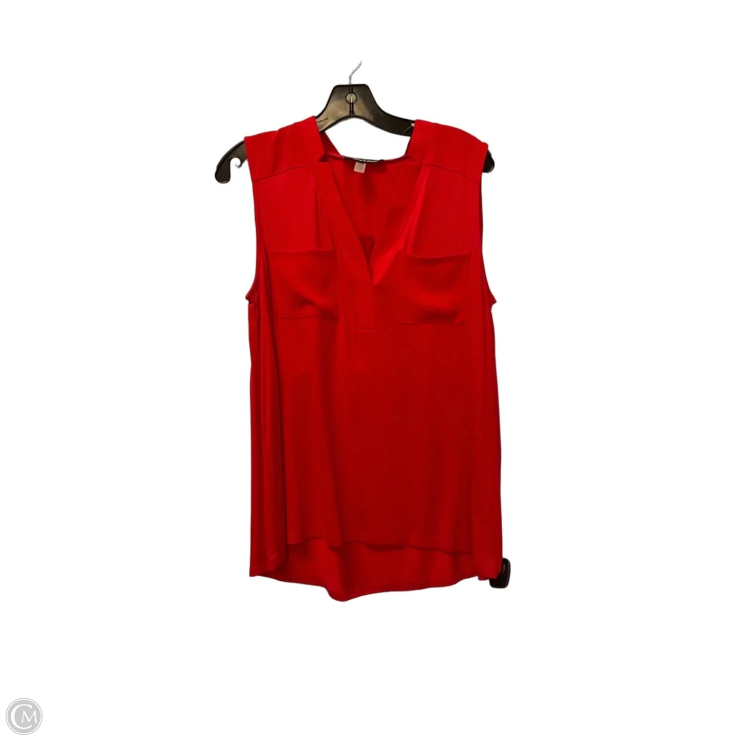 Top Sleeveless By Cable And Gauge In Red, Size: L
