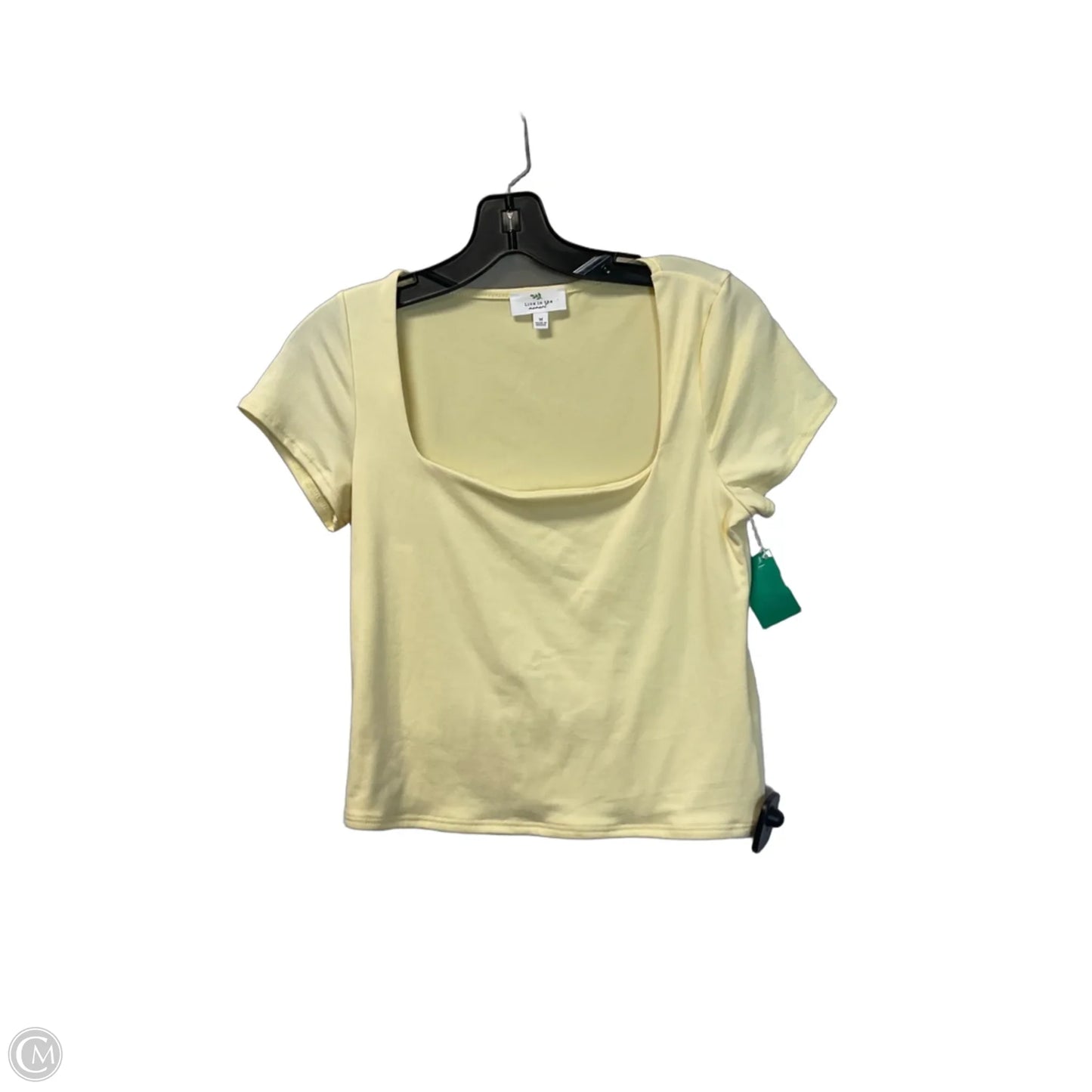 Top Short Sleeve Basic By Live In The Moment In Yellow, Size: M