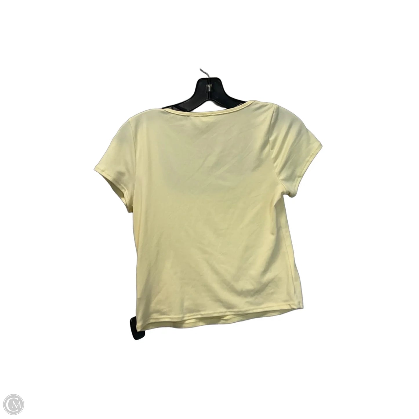Top Short Sleeve Basic By Live In The Moment In Yellow, Size: M