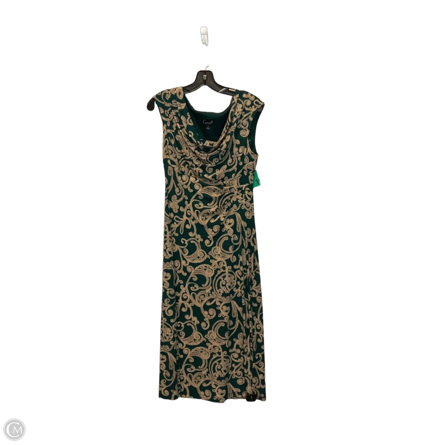 Dress Casual Maxi By Connected Apparel In Green & Tan, Size: 6