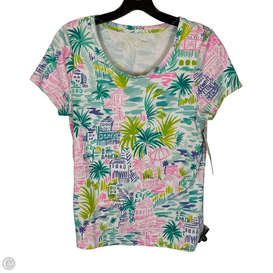 Top Short Sleeve Designer By Lilly Pulitzer In Multi-colored, Size: L