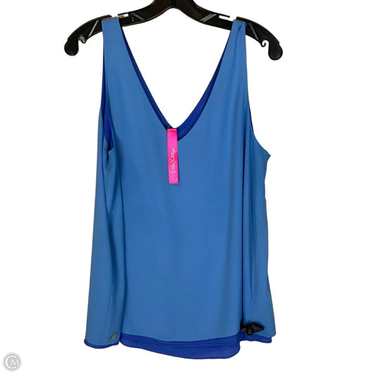 Top Sleeveless Designer By Lilly Pulitzer In Blue, Size: L