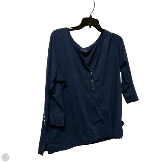 Top Long Sleeve Designer By Lilly Pulitzer In Navy, Size: Xl