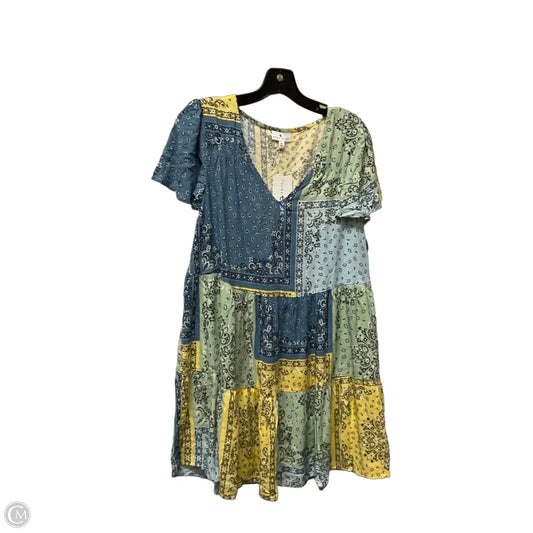 Dress Casual Short By True Craft In Blue & Green, Size: M