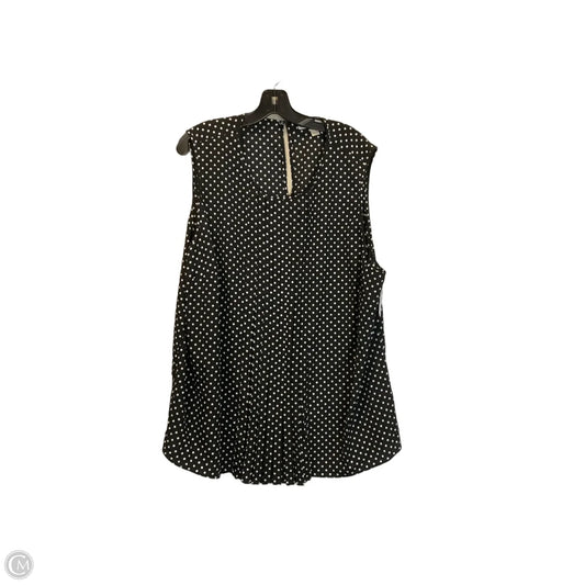 Top Sleeveless By Michael By Michael Kors In Polkadot Pattern, Size: 3x
