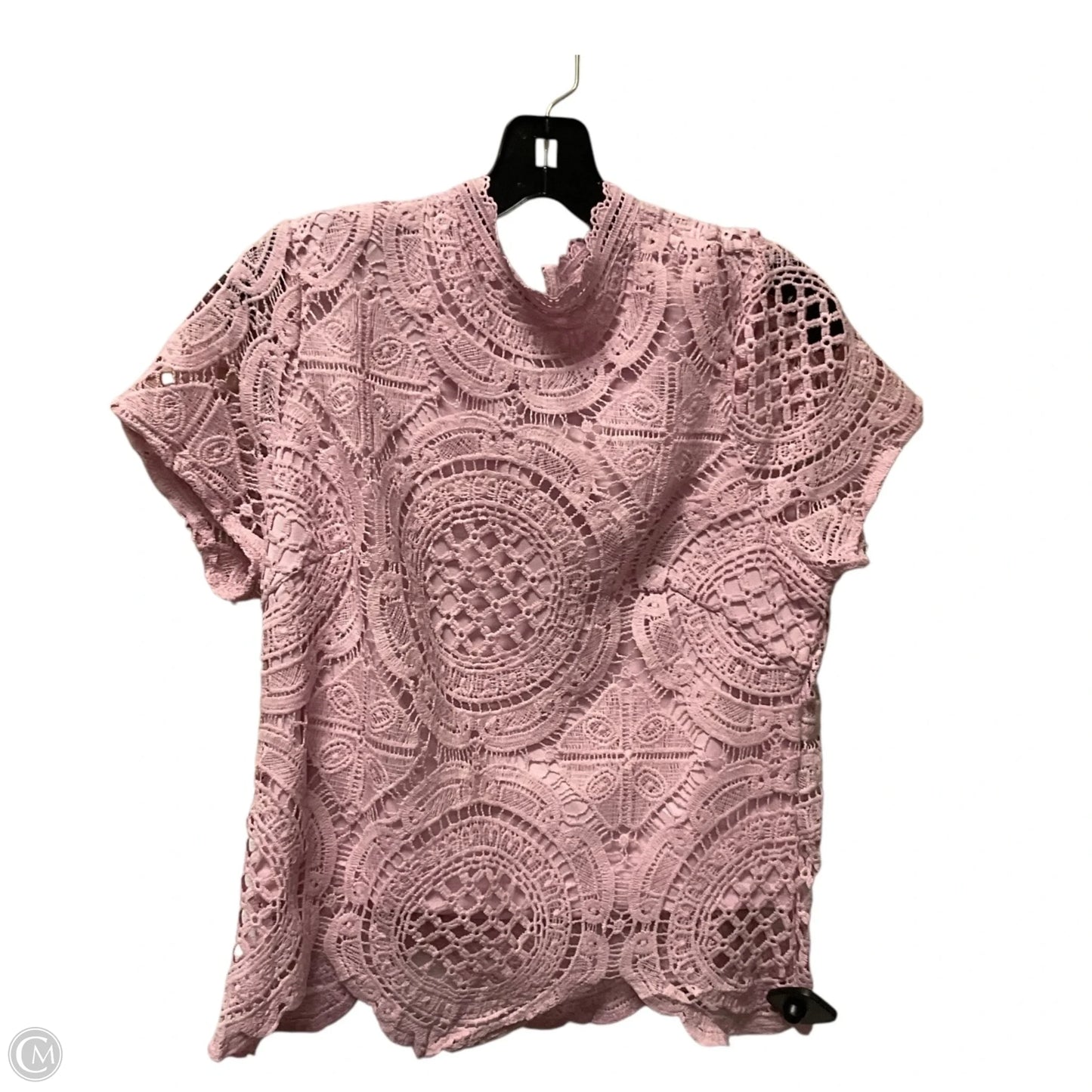 Top Short Sleeve By Ultra Pink In Pink, Size: M