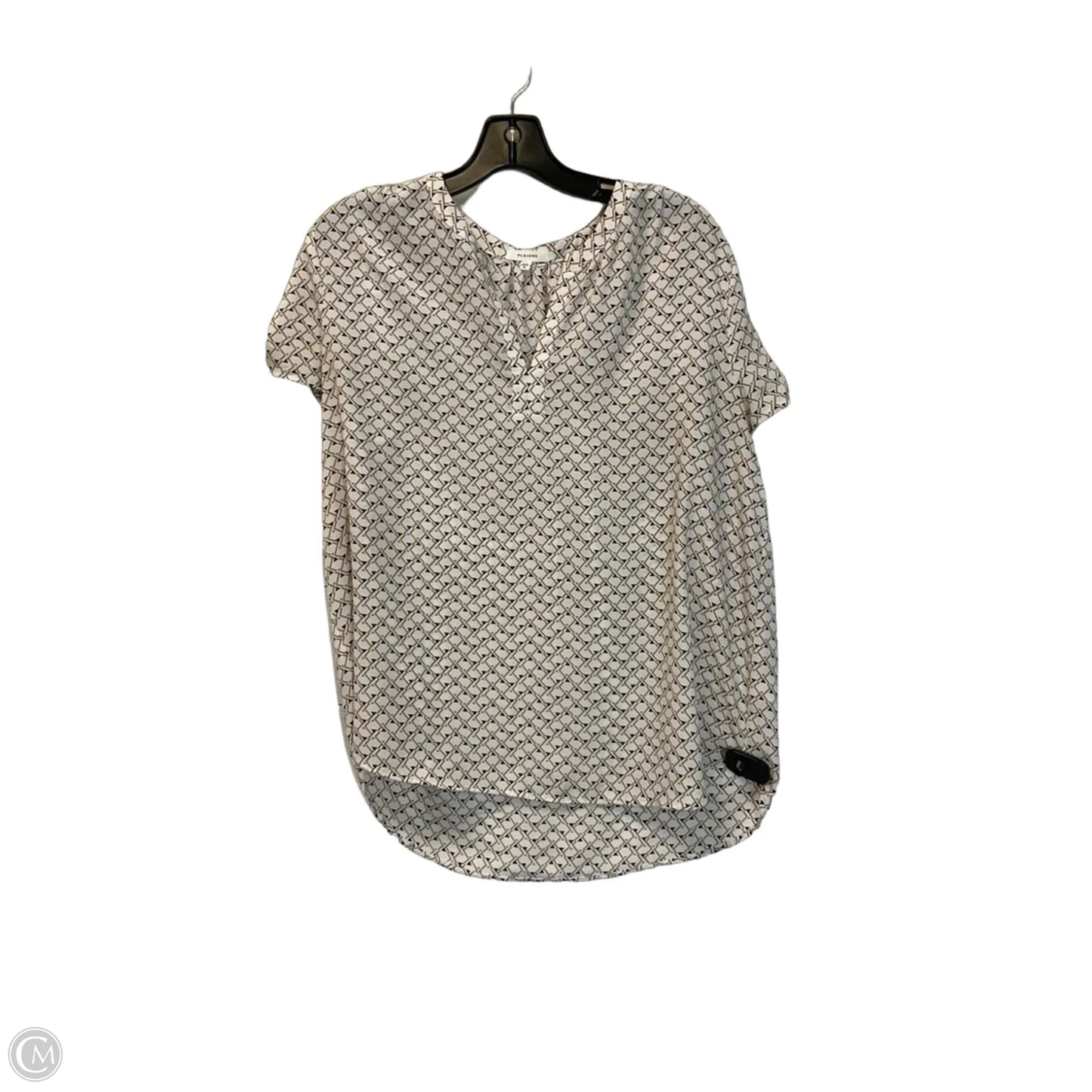 Top Short Sleeve By Pleione In Tan, Size: M