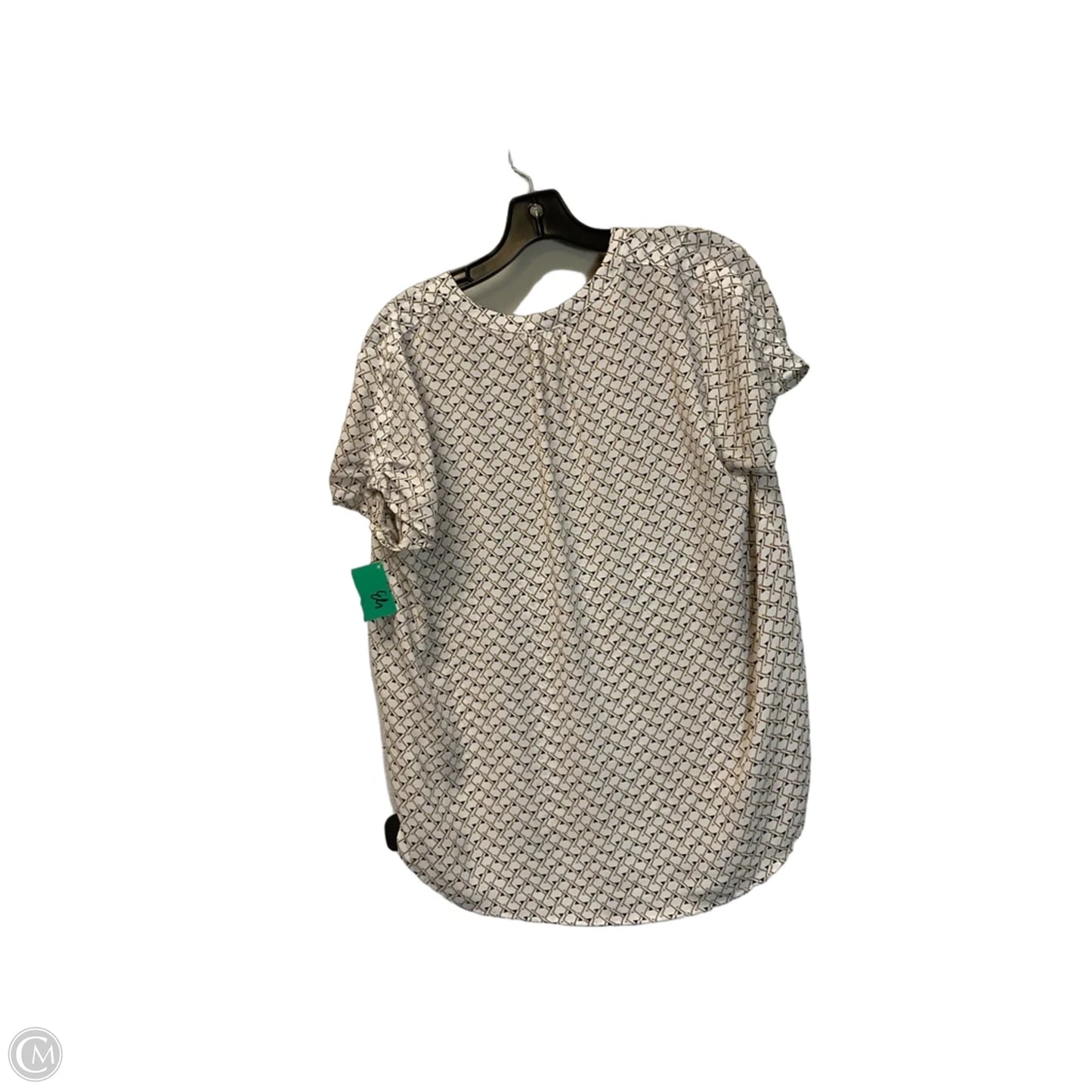 Top Short Sleeve By Pleione In Tan, Size: M