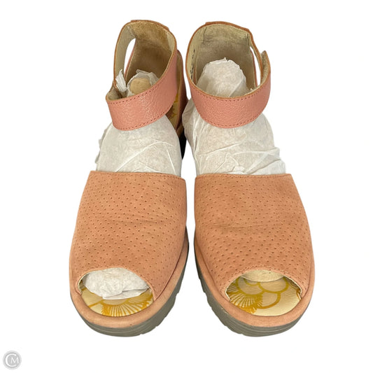 Sandals Heels Wedge By Fly London In Pink, Size: 7.5