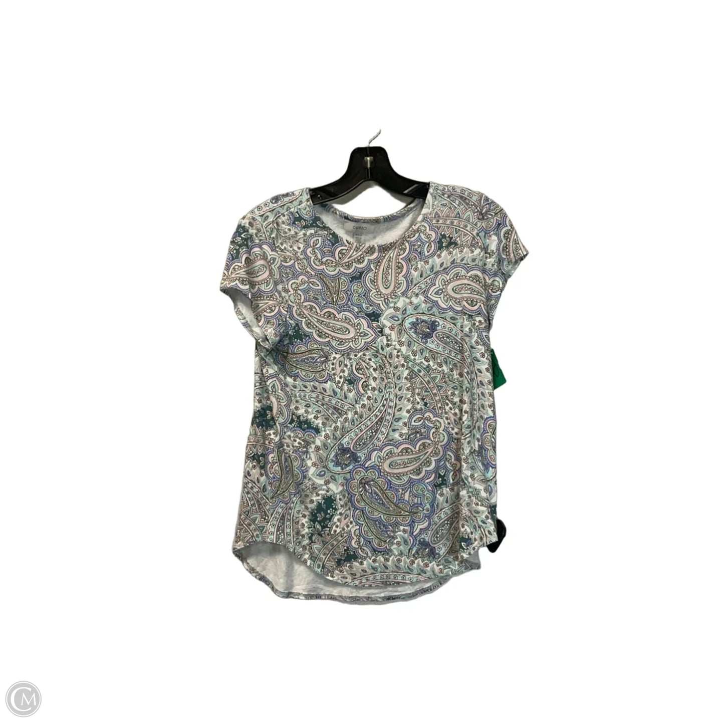 Top Short Sleeve By Cupio In Blue & Green, Size: M
