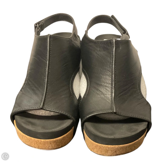 Sandals Heels Wedge By Corkys In Black, Size: 8