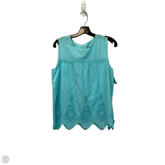 Top Sleeveless By Leo And Nicole In Blue, Size: S