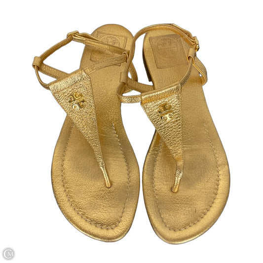 Sandals Designer By Tory Burch In Gold, Size: 7.5