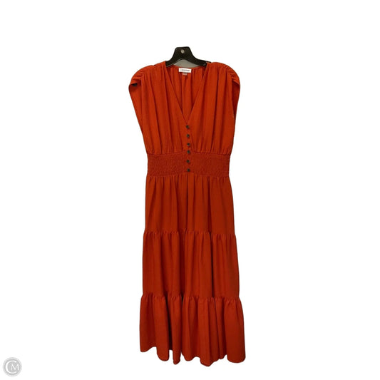 Dress Casual Maxi By Calvin Klein In Orange, Size: 4