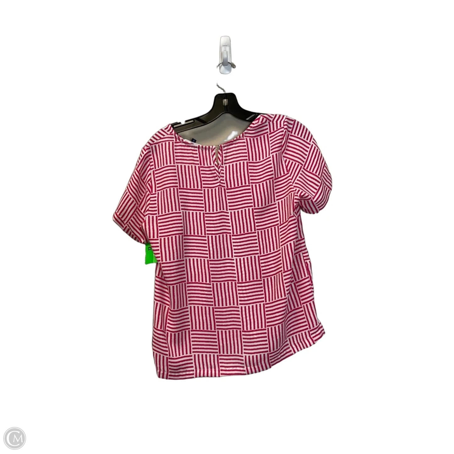 Top Short Sleeve By Michelle Mcdowell In Pink & White, Size: S