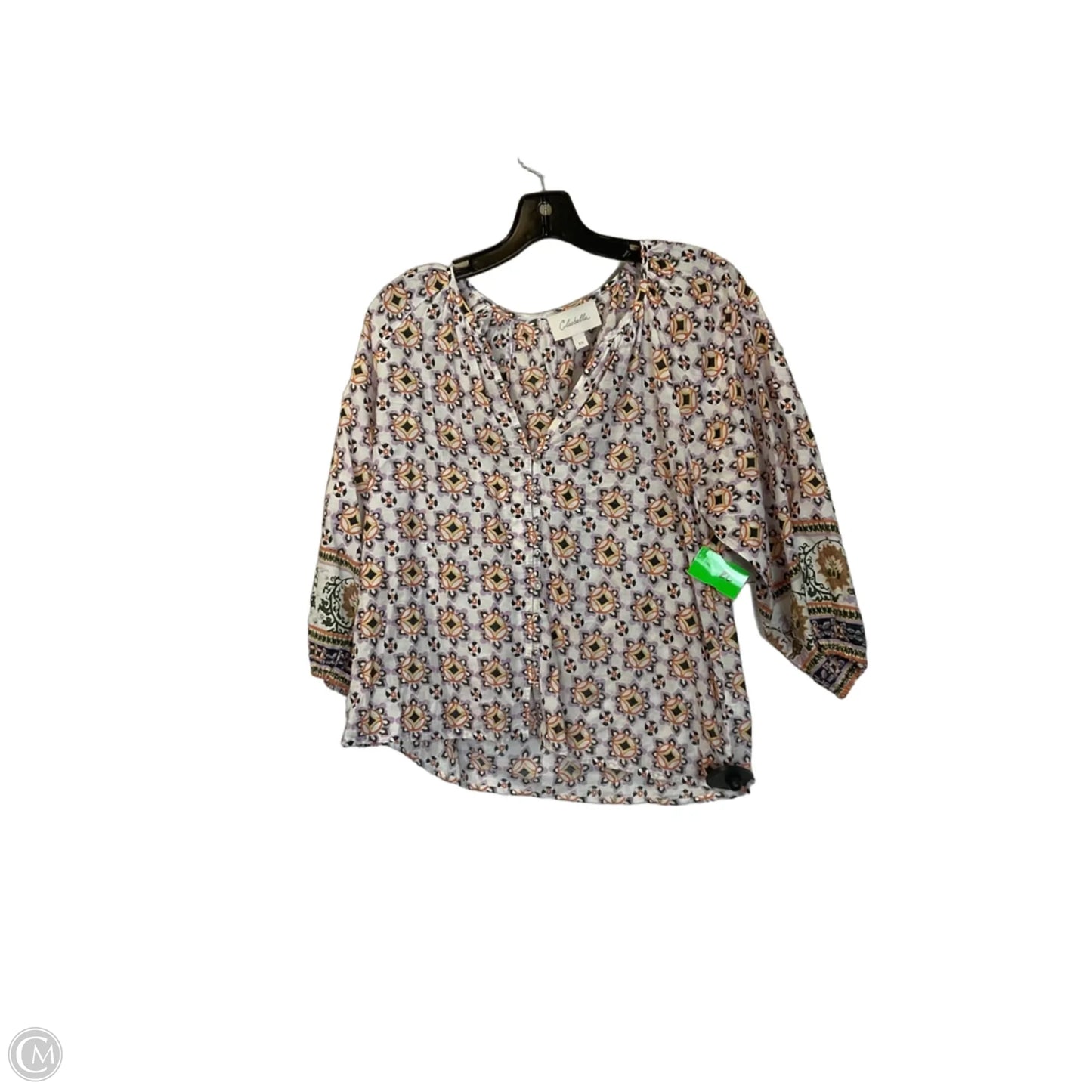 Top 3/4 Sleeve By Cleobella In Orange & Purple, Size: Xs