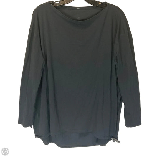 Top Long Sleeve By Lululemon In Black, Size: Xl