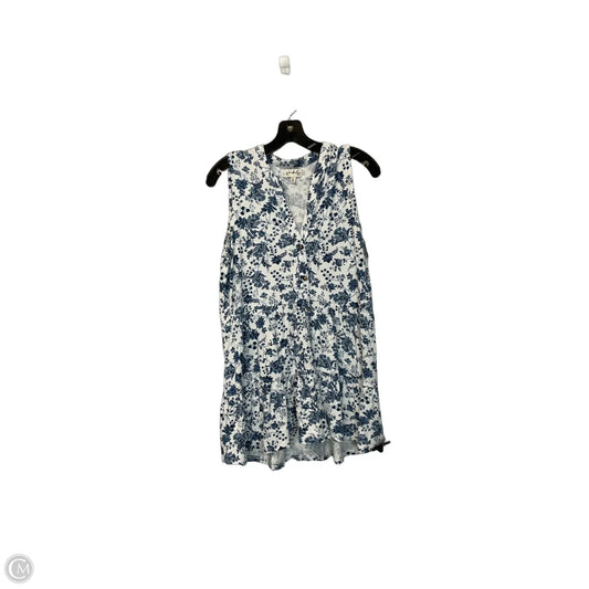 Dress Casual Short By Wonderly In Blue & White, Size: M