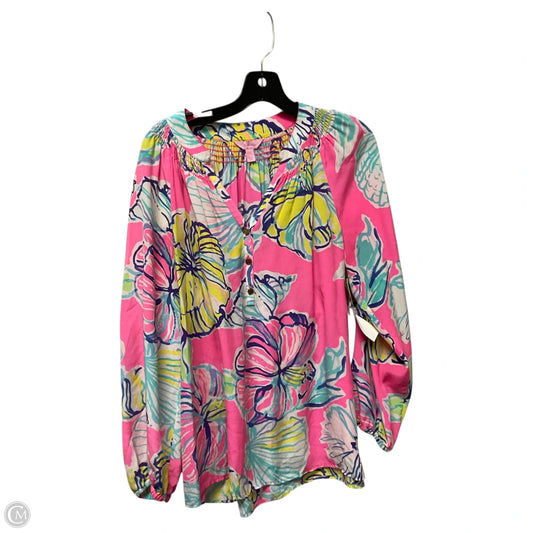 Top Long Sleeve Designer By Lilly Pulitzer In Multi-colored, Size: L