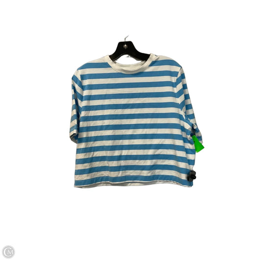 Top Short Sleeve Basic By A New Day In Striped Pattern, Size: M