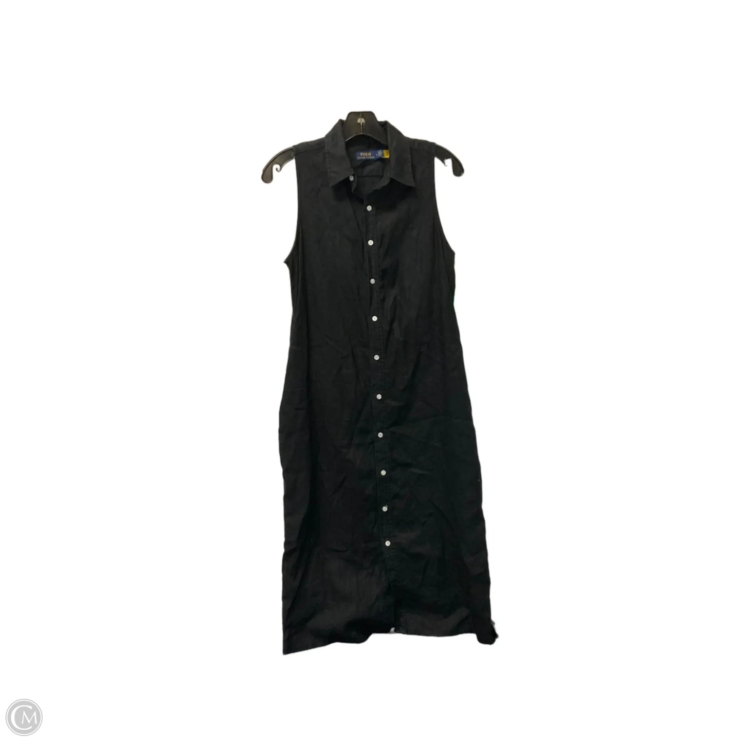 Dress Casual Midi By Polo Ralph Lauren In Black, Size: 4