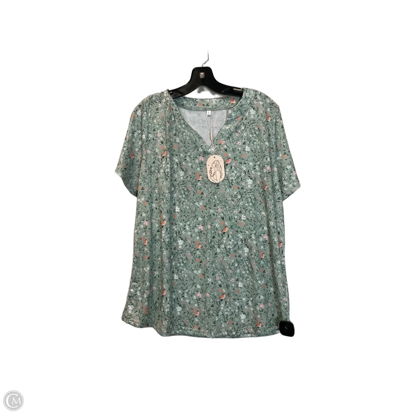 Top Short Sleeve By Clothes Mentor In Green, Size: L