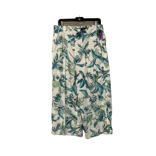 Pants Linen By Tahari In Blue & White, Size: Xl