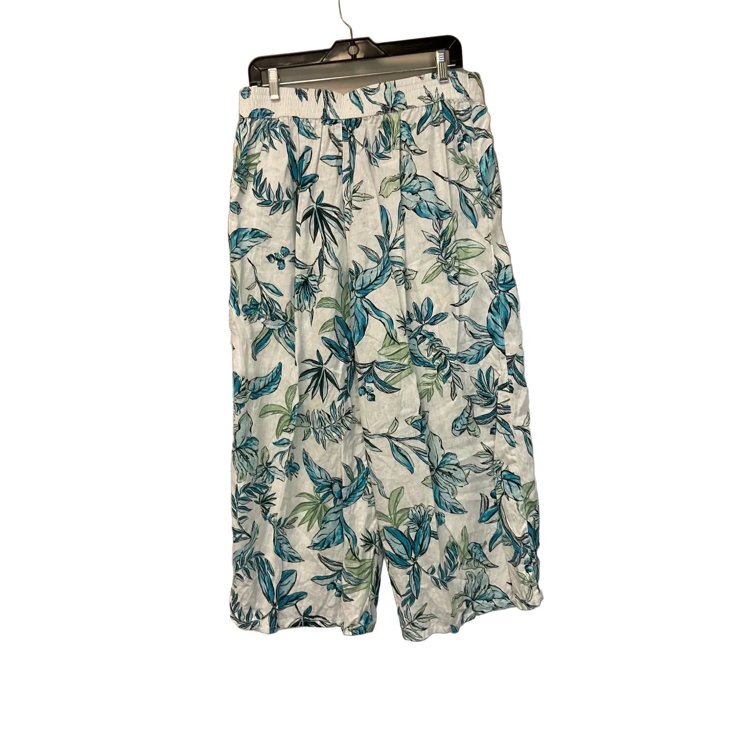 Pants Linen By Tahari In Blue & White, Size: Xl