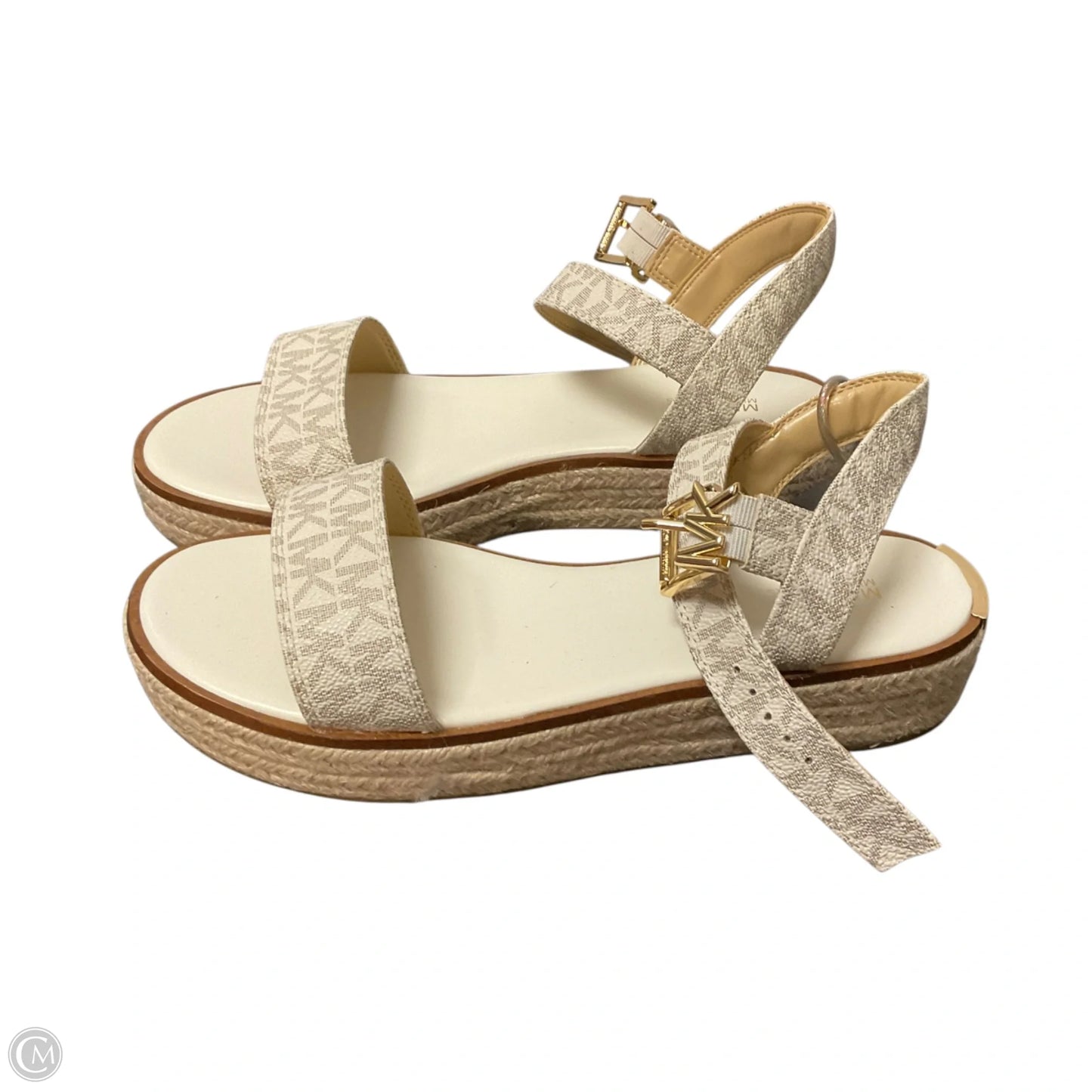 Sandals Flats By Michael By Michael Kors In White, Size: 9