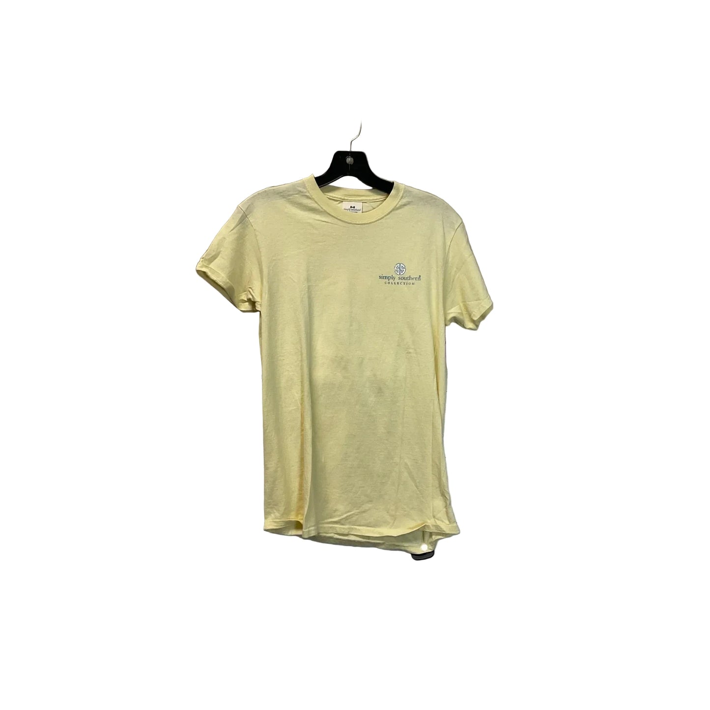 Top Short Sleeve Basic By Simply Southern In Yellow, Size: S