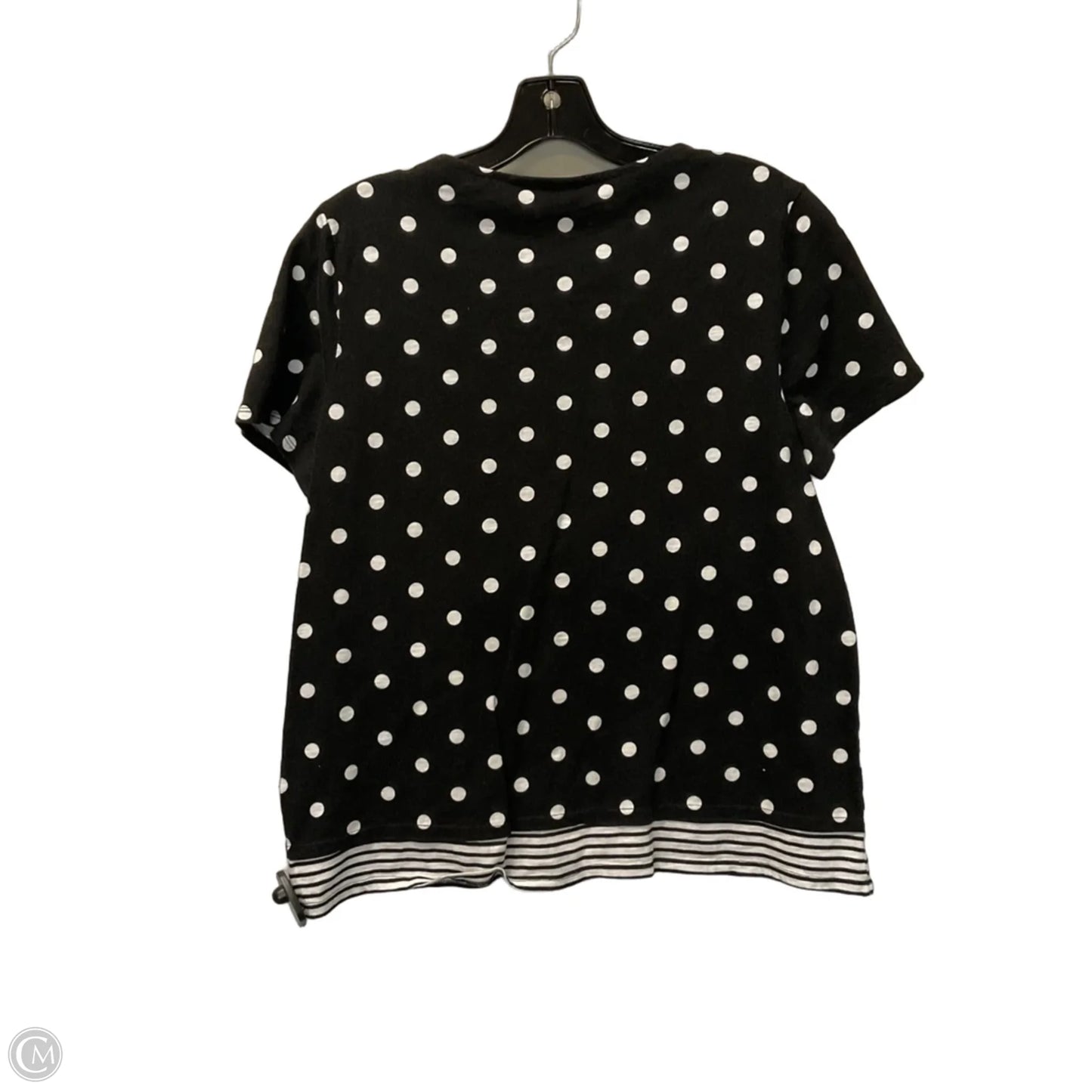 Top Short Sleeve Basic By Chicos In Polkadot Pattern, Size: S