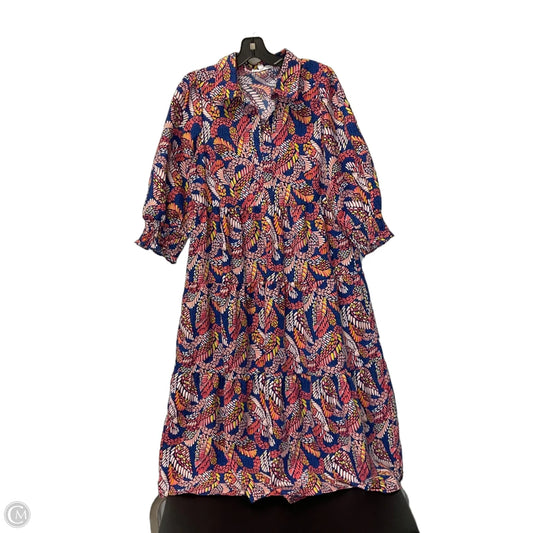 Dress Casual Maxi By Michelle Mcdowell In Blue & Pink, Size: S
