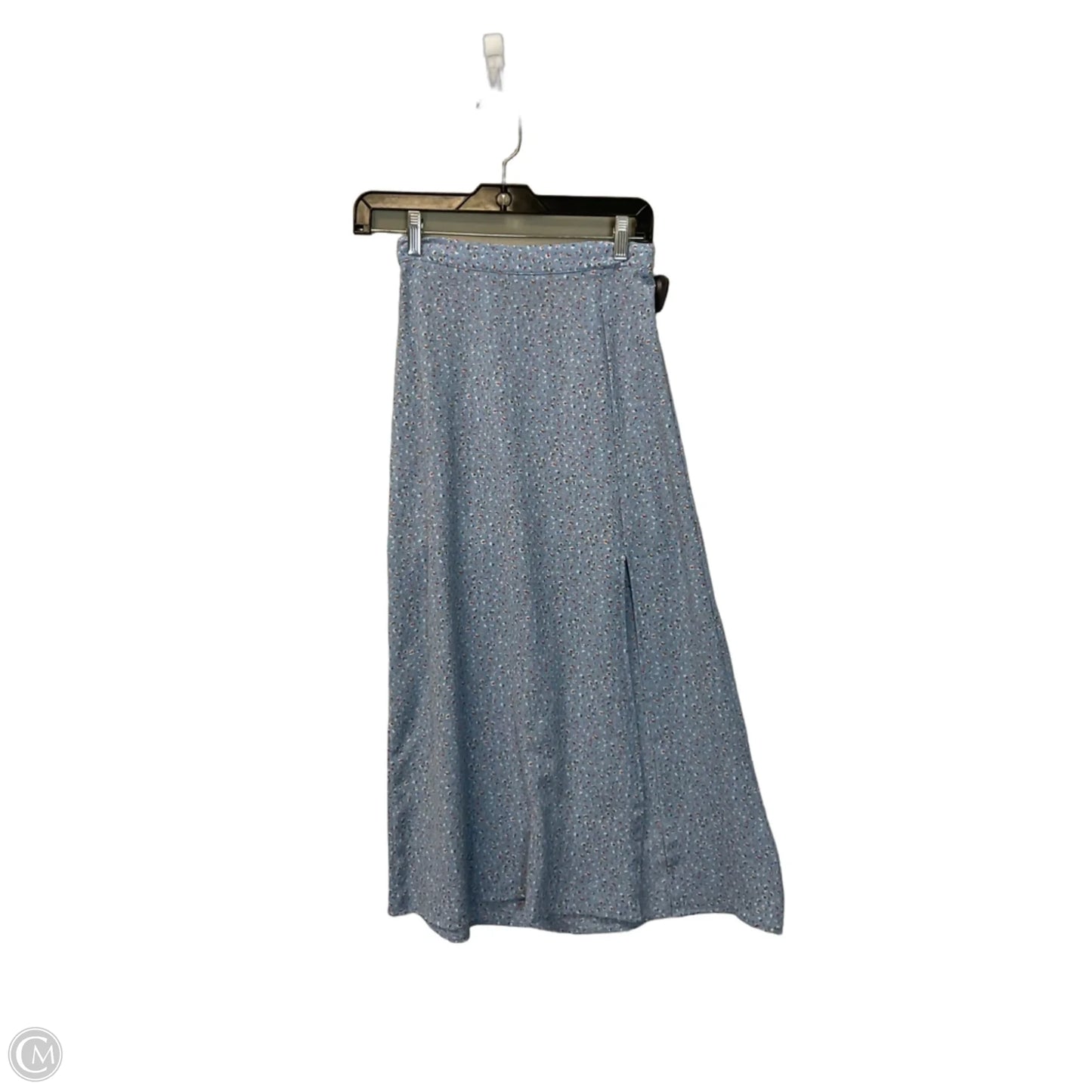Skirt Midi By Como Vintage In Blue, Size: S